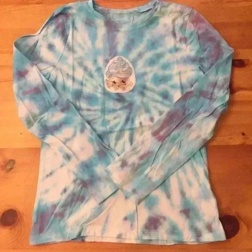 New! Hand tie dyed Shopkins T-shirt